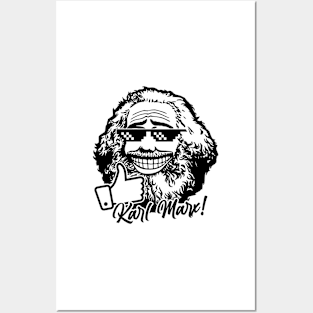 Karl Marx (monochrome) Posters and Art